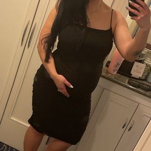 Maternity velvet midi dress
